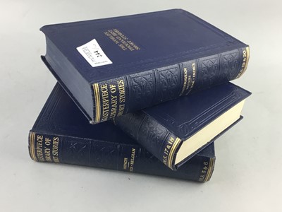 Lot 244 - TEN VOLUMES OF 'THE WORLD'S THOUSAND BEST SHORT STORIES' LEATHER' BOUND BOOKS