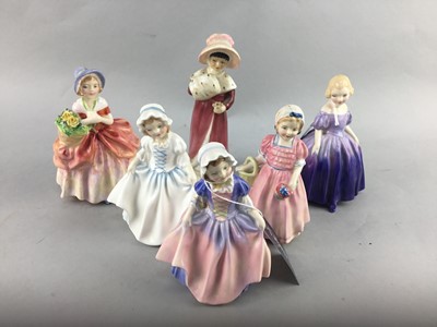 Lot 296 - A ROYAL DOULTON FIGURE OF 'MARIE' AND FIVE OTHERS