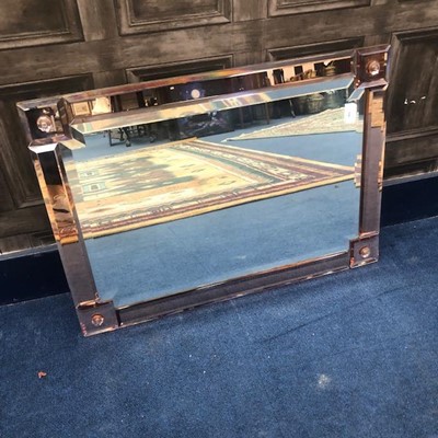 Lot 320 - AN ART DECO STYLE RECTANGULAR WALL MIRROR