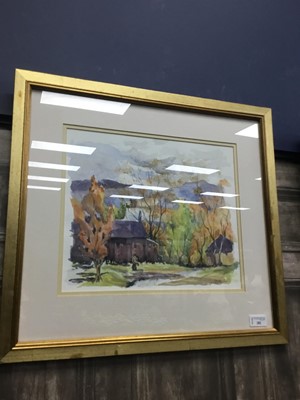 Lot 282 - IN THE PERTHSHIRE HILLS, WATERCOLOUR BY JANE S BODDICE