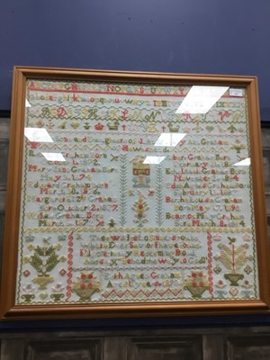 Lot 162 - A LATE 19TH CENTURY SAMPLER