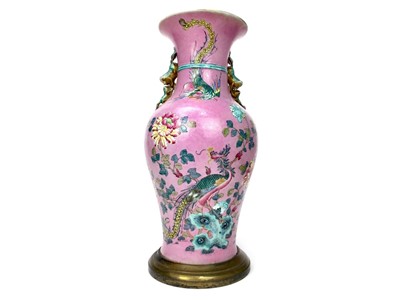 Lot 802 - A LATE 19TH CENTURY CHINESE STONEWARE VASE