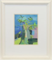 Lot 280 - * CLAIRE HARRIGAN, PINK HOUSE acrylic on board,...