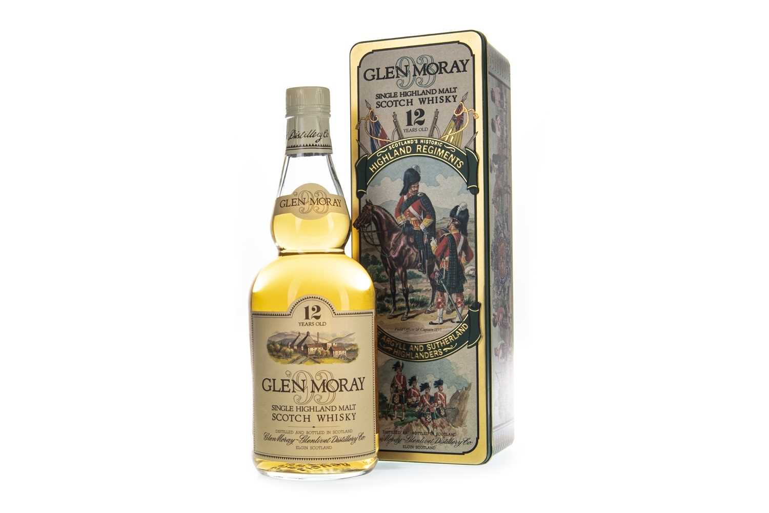 Lot 303 - GLEN MORAY 12 YEARS OLD ARYGLL AND SUTHERLAND HIGHLANDERS