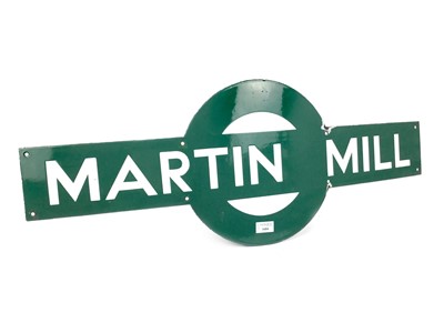 Lot 1684 - A SOUTHERN RAILWAYS ENAMEL TARGET SIGN - MARTIN MILL