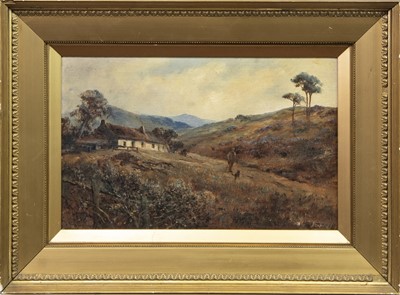 Lot 98 - MAN AND HIS DOG, AN OIL BY JOHN SMALL