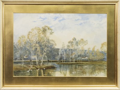 Lot 128 - SPRING SCENE ON THE THAMES, A WATERCOLOUR BY NORRIS FOWLER WILLAT