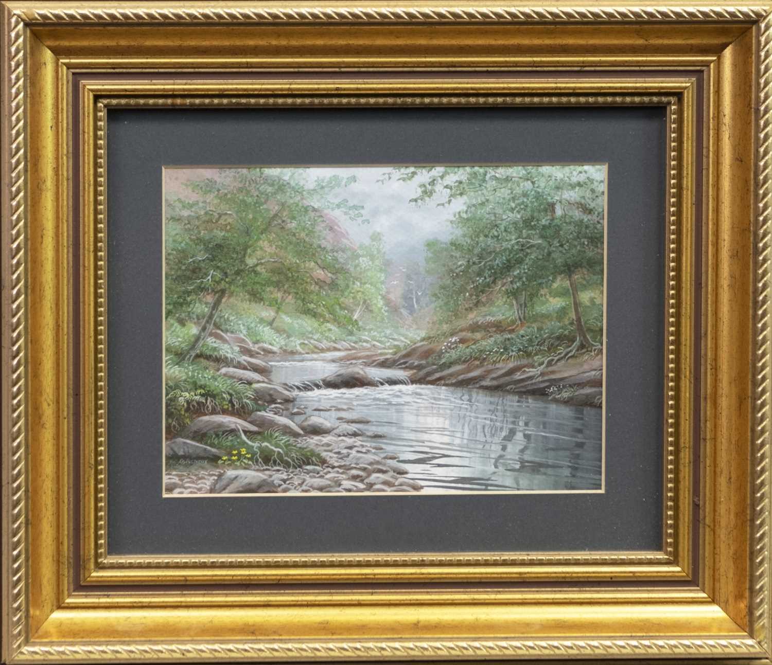 Lot 127 - SPRING LIGHT, DUNDONNEL, AN OIL BY GORDON RENNIE