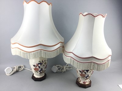 Lot 119 - A PAIR OF MASON'S LAMPS AND OTHER CERAMICS
