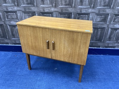 Lot 114 - A RETRO TEAK RECORD CABINET