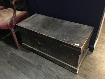 Lot 110 - A VICTORIAN TOOL CHEST AND TOOLS