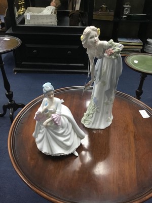 Lot 66 - A ROYAL DOULTON FIGURE OF SUMMER'S DARLING AND FOUR OTHER FIGURES