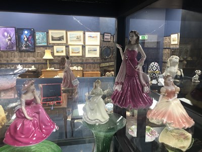 Lot 67 - A COALPORT FIGURE OF LADIES OF FASHION 'JOSEPHINE' AND FOUR OTHER FIGURES