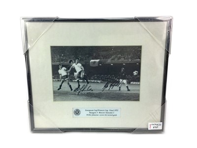 Lot 1717 - RANGERS F.C. INTEREST - AUTOGRAPHED PHOTOGRAPH FROM THE EUROPEAN CUP WINNERS CUP FINAL MATCH 1972