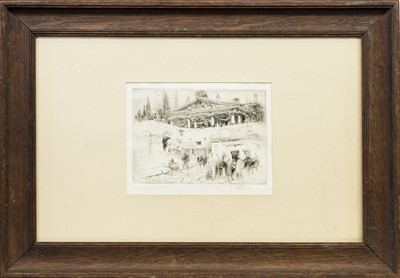 Lot 119 - OLD ROME, AN ETCHING BY WILLIAM WALCOTT