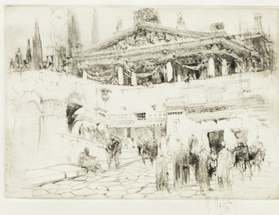 Lot 119 - OLD ROME, AN ETCHING BY WILLIAM WALCOTT