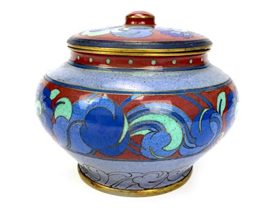 Lot 855 - A 20TH CENTURY CHINESE CLOISONNE LIDDED JAR