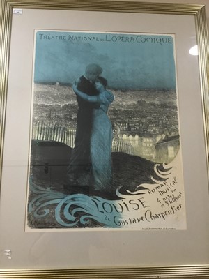 Lot 358 - A LITHOGRAPH FOR THE THEATRE NATIONAL L'OPERA COMIQUE ALONG WITH OTHER POSTERS