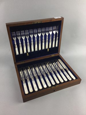 Lot 361 - A MAPPIN & WEBB SET OF TWO SILVER PLATED APOSTLE SPOONS AND OTHER FLATWARE