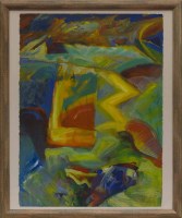 Lot 313 - * ALLAN BLACK, ABSTRACT acrylic on paper,...