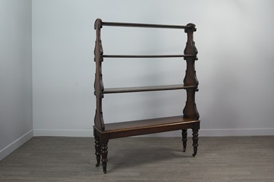 Lot 1220 - A WILLIAM IV MAHOGANY DOUBLE SIDED WATERFALL BOOKCASE