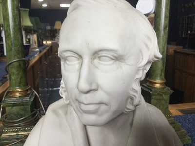 Lot 1236 - A COPELAND PARIAN WARE BUST OF JAMES SYME