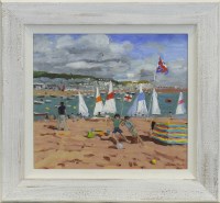 Lot 322 - * ANDREW MACARA, SHALDON REGATTA oil on canvas,...