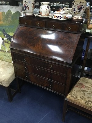 Lot 373 - A REPRODUCTION MAHOGANY BUREAU