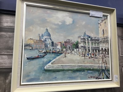 Lot 379 - AN OIL ON CANVAS OF VENICE BY MOZZINI