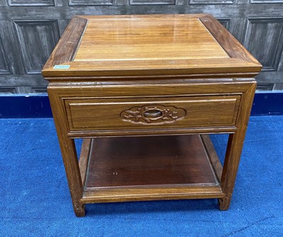 Lot 260 - A 20TH CENTURY CHINESE HARDWOOD OCCASIONAL TABLE