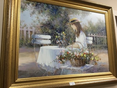 Lot 404 - A CONTINENTAL SCHOOL (20TH CENTURY, SUMMER FLOWERS