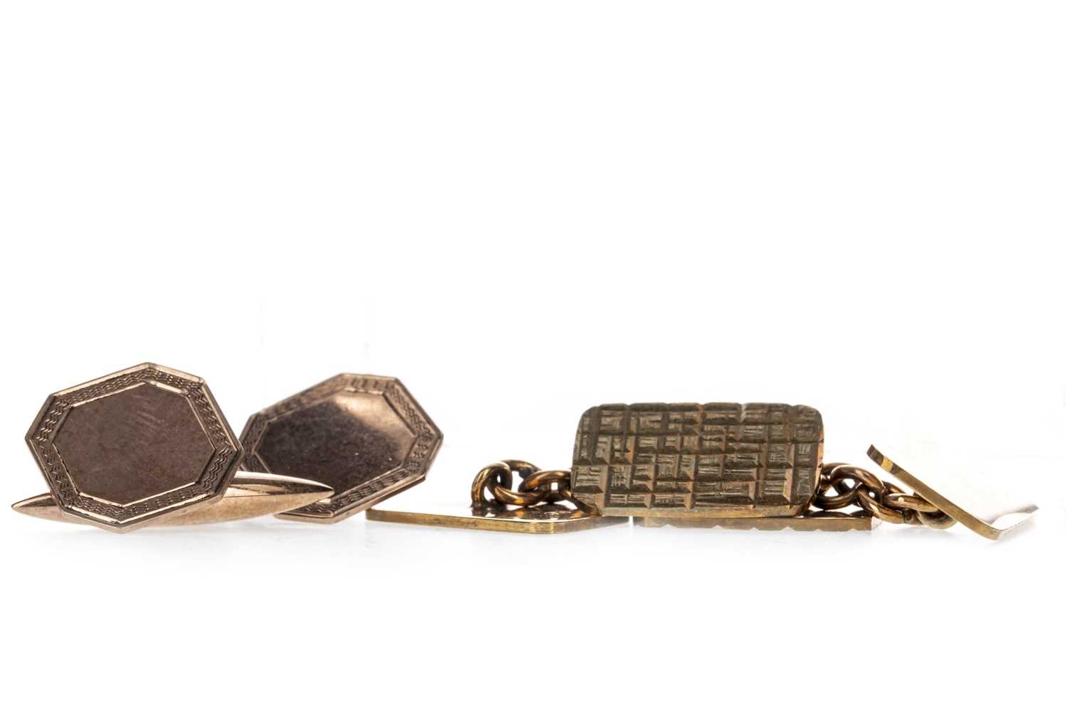 Lot 336 - TWO PAIRS OF CUFFLINKS