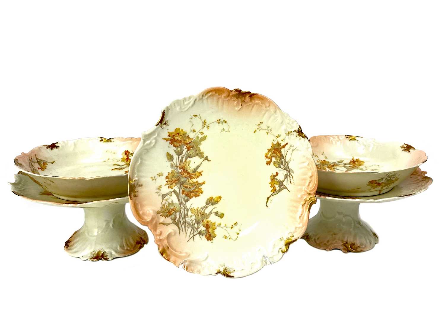 Lot 1005 - AN EARLY 20TH CENTURY LIMOGES DESSERT SERVICE