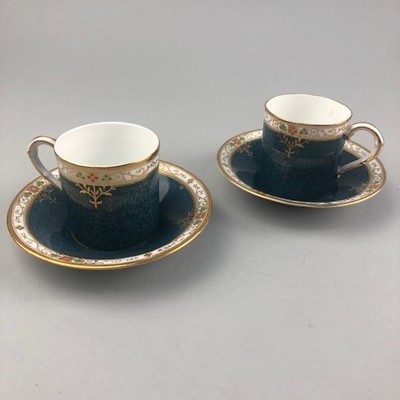Lot 68 - A SET OF SIX ROYAL WORCESTER COFFEE CANS AND SAUCERS WITH LOSOL WARE