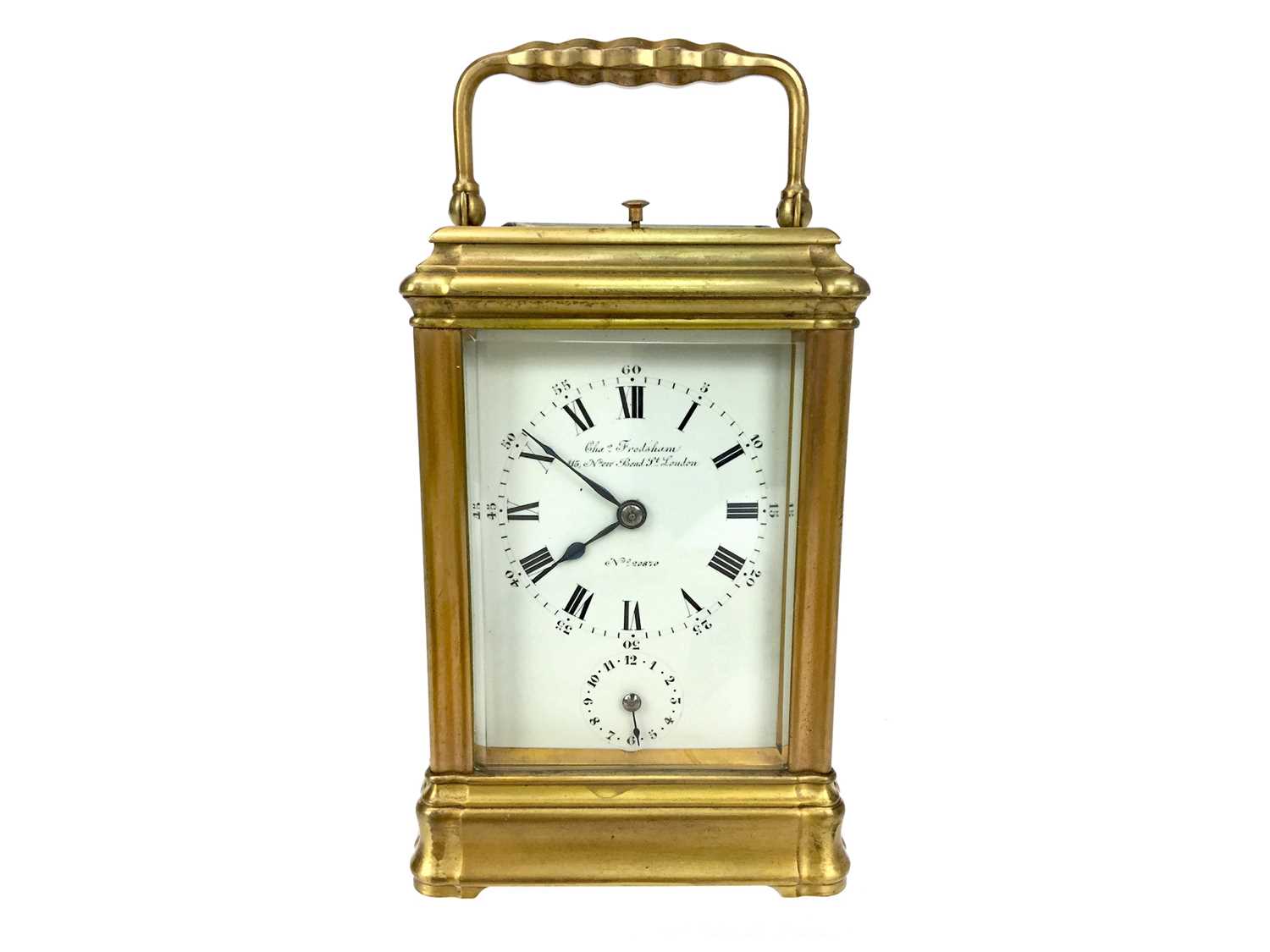 Lot 1154 - A LATE VICTORIAN CARRIAGE CLOCK BY CHARLES FRODSHAM