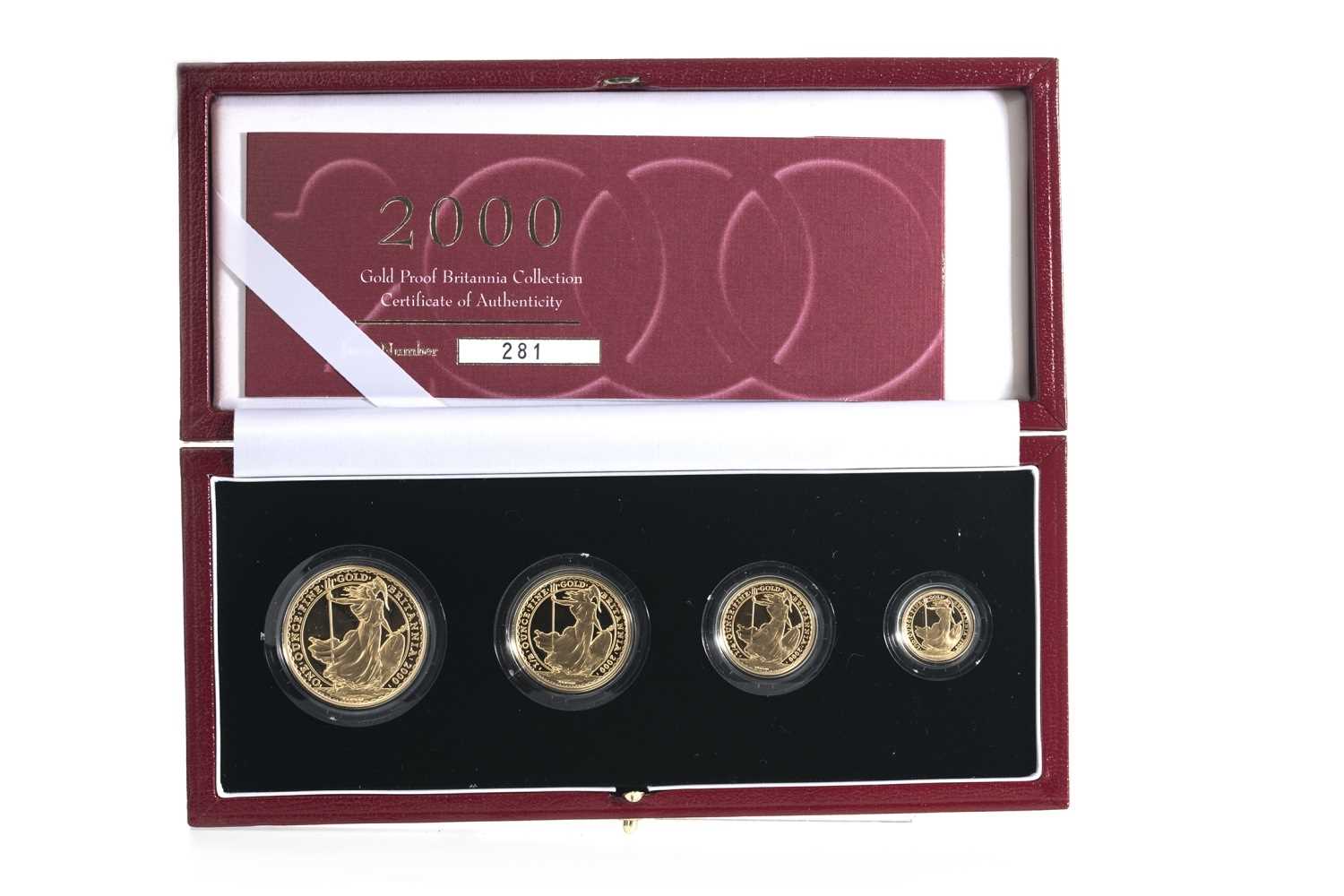 Lot 45 - 2000 GOLD PROOF BRITANNIA COLLECTION FOUR COIN SET