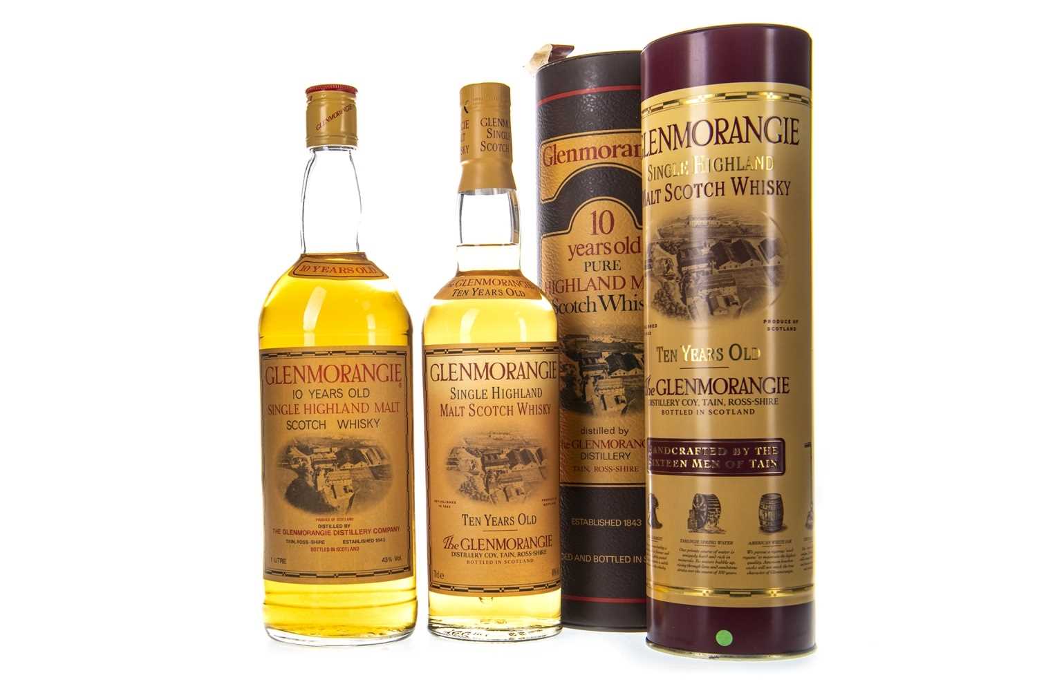 Lot 316 - ONE LITRE AND 70CL OF GLENMORANGIE 10 YEARS OLD