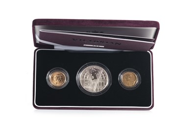 Lot 56 - 2001 GOLD PROOF SOVEREIGN AND SILVER PROOF CROWN VICTORIA CENTENARY COLLECTION THREE COIN SET