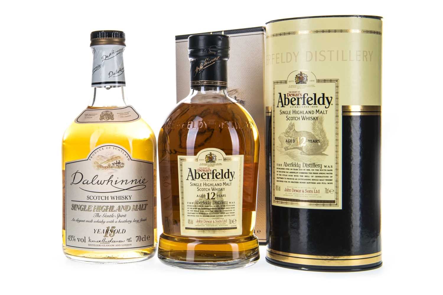 Lot 318 - ABERFELDY AGED 12 YEARS AND DALWHINNIE 15 YEARS OLD