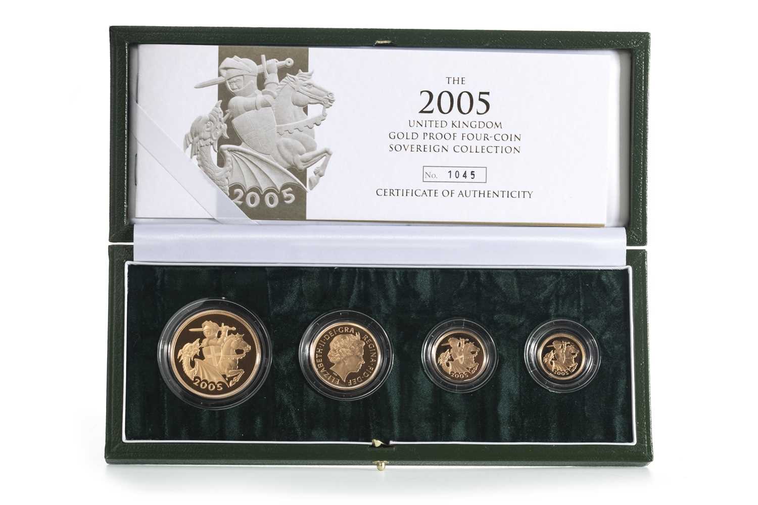 Lot 34 - 2005 GOLD PROOF UK SOVEREIGN COLLECTION FOUR COIN SET