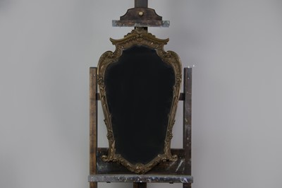 Lot 1444 - A 19TH CENTURY GILTWOOD WALL MIRROR AND ANOTHER MIRROR