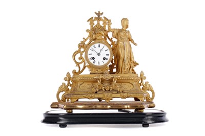 Lot 1383 - A LATE 19TH CENTURY FRENCH ORMOLU MANTEL CLOCK