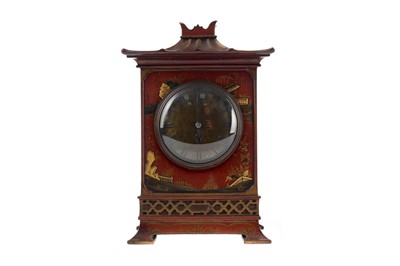 Lot 1367 - AN EDWARDIAN 'CHINESE CHIPPENDALE' MANTEL CLOCK