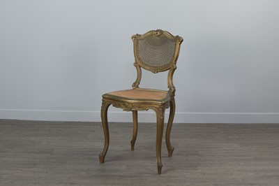 Lot 1365 - AN EDWARDIAN GILTWOOD SALON CHAIR