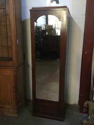 Lot 1285 - AN EDWARDIAN MAHOGANY WARDROBE SECTION