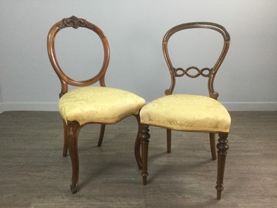 Lot 1278 - TWO VICTORIAN WALNUT SINGLE CHAIRS