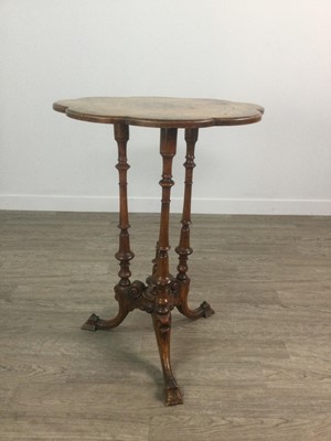 Lot 1264 - A VICTORIAN WALNUT OCCASIONAL TABLE