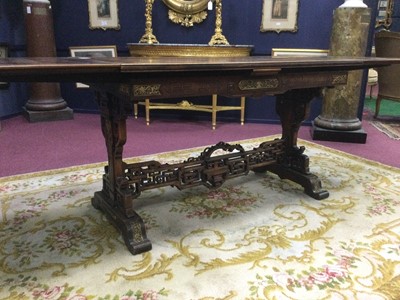 Lot 1263 - AN EARLY 20TH CENTURY CHINESE EXTENDING DINING TABLE