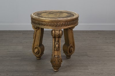 Lot 1346 - A FRENCH GILT-WOOD CIRCULAR JARDINIERE STAND