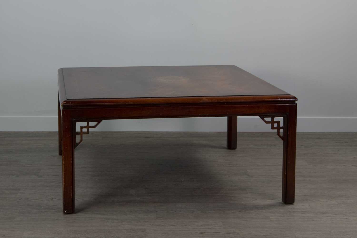 Lot 1333 - MAHOGANY SQUARE COFFEE TABLE